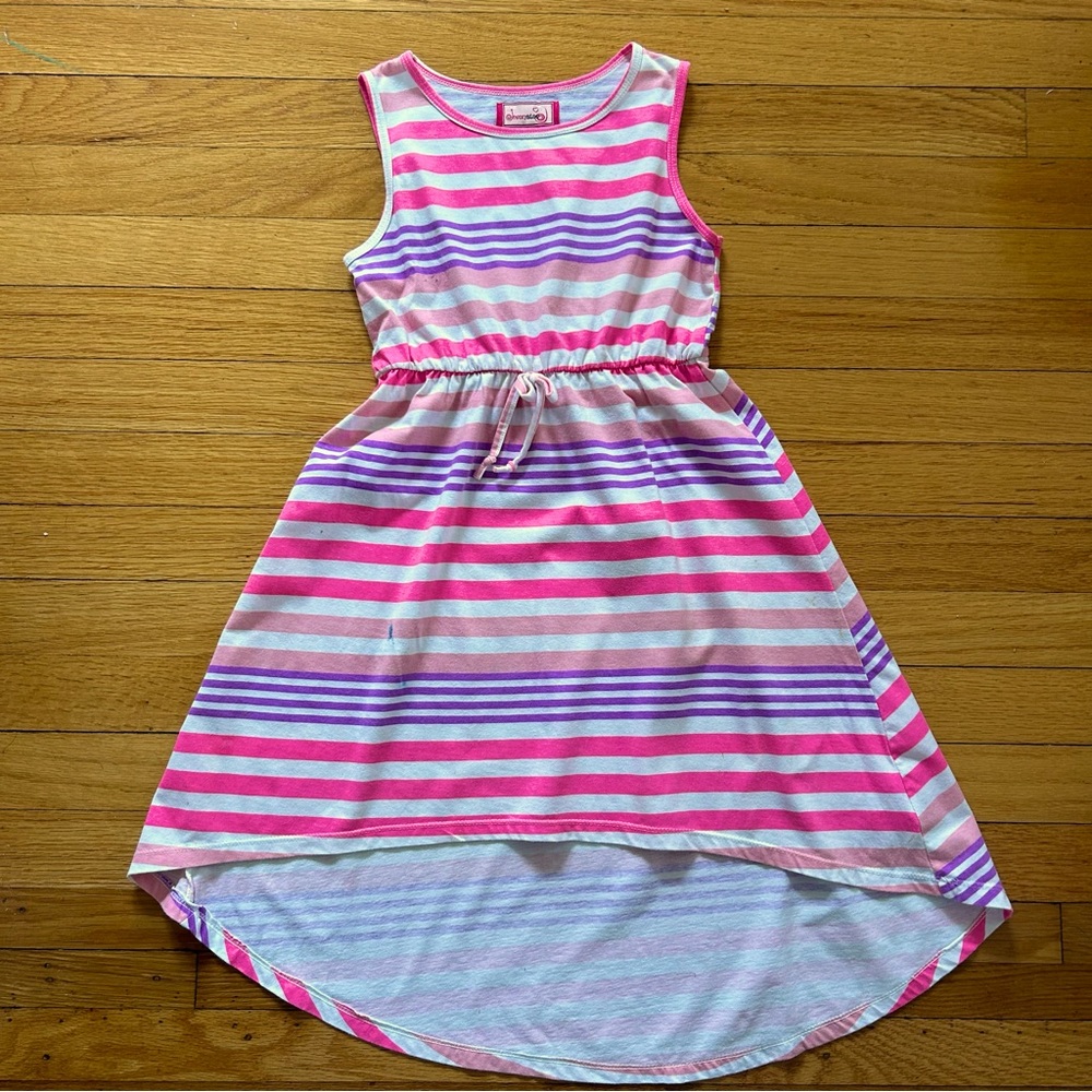 Dream Star girls size 6 striped high low sundress